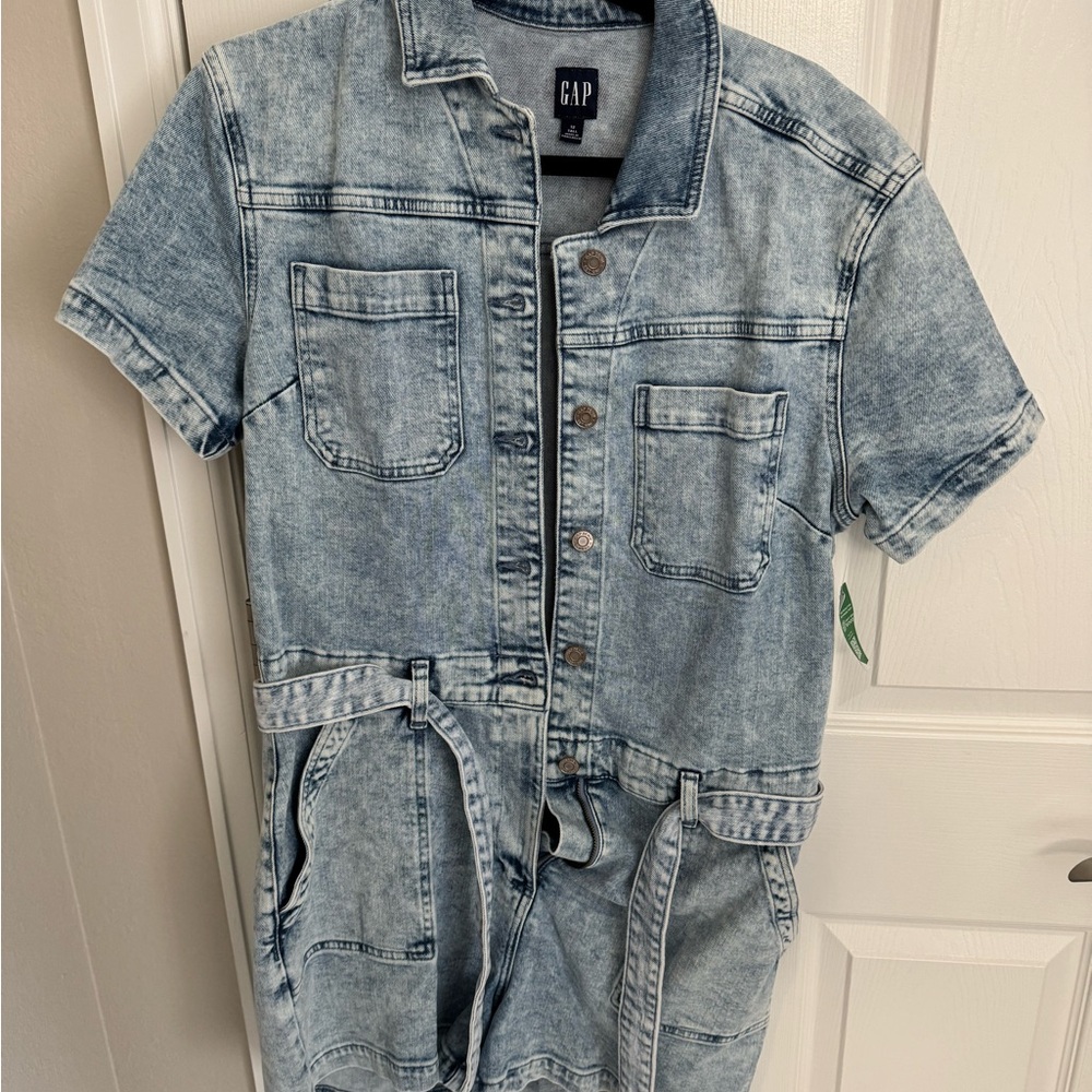 GAP Faded Blue Denim Romper